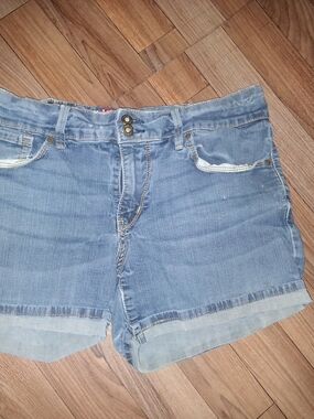 Levi's Medium Blue Cuffed Denim Shorts